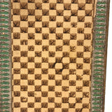 Lovely 19th Century Handmade Book-Shaped Candy Box, Hand-painted Paper and Velvet Over Board