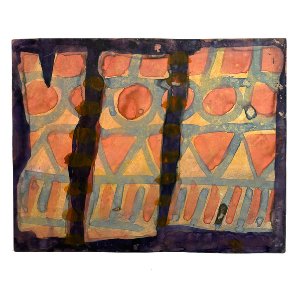 Daniel Buckler (British-American, b. 1945) Mid-Century Abstract Watercolor