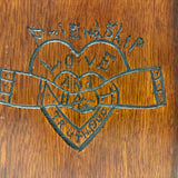 Friendship, Love and Truth, Mary Karowske's Wonderful Hidden Compartment Book Box with Carving and Inlays, 1900