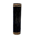 Lovely 19th Century Handmade Book-Shaped Candy Box, Hand-painted Paper and Velvet Over Board