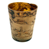 Hunters on Horseback, Dogs, Hare, House: Wonderful Early 19th Century British Folk Art Beaker
