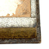 Lovely 19th Century Handmade Book-Shaped Candy Box, Hand-painted Paper and Velvet Over Board