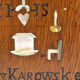 Friendship, Love and Truth, Mary Karowske's Wonderful Hidden Compartment Book Box with Carving and Inlays, 1900