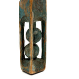 September 13, 1927 Carved Whimsy with Deco-esque Handle in Best Aqua Blue Paint