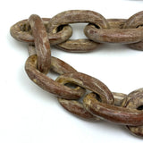 38 Inch Carved and Painted Whimsy Chain with Hook and Ring Ends