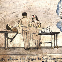 SOLD Vintage Mexican Folk Art Retablo, Miracle on Operating Table