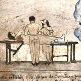 SOLD Vintage Mexican Folk Art Retablo, Miracle on Operating Table
