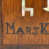 Friendship, Love and Truth, Mary Karowske's Wonderful Hidden Compartment Book Box with Carving and Inlays, 1900