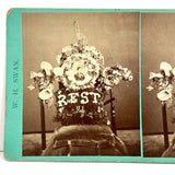 REST, W.H. Swan, Ludlow Vermont c. 1880s Funerary Memorial Cabinet Card