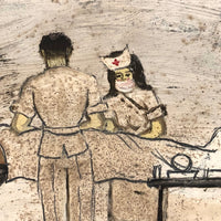 SOLD Vintage Mexican Folk Art Retablo, Miracle on Operating Table