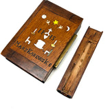 Friendship, Love and Truth, Mary Karowske's Wonderful Hidden Compartment Book Box with Carving and Inlays, 1900