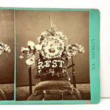 REST, W.H. Swan, Ludlow Vermont c. 1880s Funerary Memorial Cabinet Card