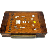 Friendship, Love and Truth, Mary Karowske's Wonderful Hidden Compartment Book Box with Carving and Inlays, 1900