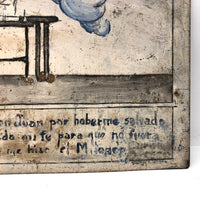 SOLD Vintage Mexican Folk Art Retablo, Miracle on Operating Table