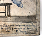 SOLD Vintage Mexican Folk Art Retablo, Miracle on Operating Table