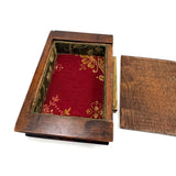 Friendship, Love and Truth, Mary Karowske's Wonderful Hidden Compartment Book Box with Carving and Inlays, 1900