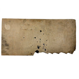 HANDS OFF, Metaphorical Feeling Hand-Painted Sign on Cardboard with Encroaching Nibbles