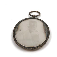 C. 1860s Mourning Pendant with Daguerreotype Portrait of Young Man in Folding Case