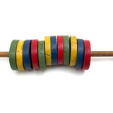 Satisfying, Modernist, Primary Colors Wooden Rings Rattle, Scarce Design