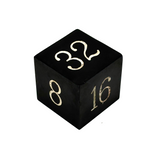 Scarce and Prized First Generation (1930) Engraved Bakelite White on Black Backgammon Doubling Cube