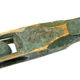 September 13, 1927 Carved Whimsy with Deco-esque Handle in Best Aqua Blue Paint