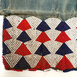 Antique Tonga (Zimbabwe) Dance Apron, Gorgeous Patterned Beadwork on Indigo
