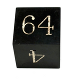 Scarce and Prized First Generation (1930) Engraved Bakelite White on Black Backgammon Doubling Cube