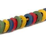 Satisfying, Modernist, Primary Colors Wooden Rings Rattle, Scarce Design