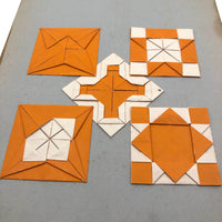 Antique Kindergarten Folded Paper Compositions - Sold Individually (A-F)