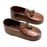 Unusual, Substantial Pair of (Heavy!) Metal Salesman Sample/Display Loafers with Tassels
