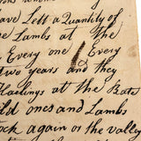 Thomas Stokes Have Lett 10 Old Sheep and Five Lambs, Charming 1777 Handwritten Contract