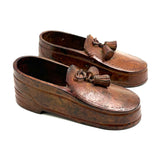 Unusual, Substantial Pair of (Heavy!) Metal Salesman Sample/Display Loafers with Tassels