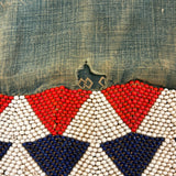 Antique Tonga (Zimbabwe) Dance Apron, Gorgeous Patterned Beadwork on Indigo