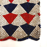 Antique Tonga (Zimbabwe) Dance Apron, Gorgeous Patterned Beadwork on Indigo