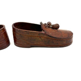 Unusual, Substantial Pair of (Heavy!) Metal Salesman Sample/Display Loafers with Tassels