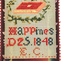 "The Guide to Happines" Christmas 1848 Punch Paper Embroidery Bookmark