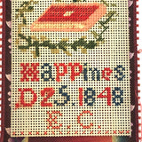 "The Guide to Happines" Christmas 1848 Punch Paper Embroidery Bookmark