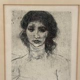 Andaluciana, 1966 Graphite Signed Etching by David Bumbeck (American, 1940-2026)