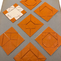 Antique Kindergarten Folded Paper Compositions - Sold Individually (A-F)