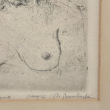 Andaluciana, 1966 Graphite Signed Etching by David Bumbeck (American, 1940-2026)