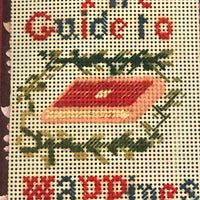 "The Guide to Happines" Christmas 1848 Punch Paper Embroidery Bookmark