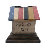 1914 WW1 Folk Art House Shaped Match Dispenser + Striker