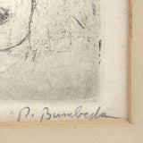 Andaluciana, 1966 Graphite Signed Etching by David Bumbeck (American, 1940-2026)