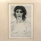 Andaluciana, 1966 Graphite Signed Etching by David Bumbeck (American, 1940-2026)