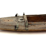 Perfectly Weathered Antique Wooden Model Boat Hull