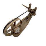 Unusual Old Hand-carved Folk Art Mechanical Spinning Wheel, Working Smoothly