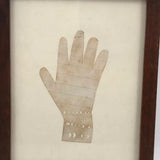 Antique Schoolgirl Cut Paper Hand, Framed