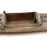Perfectly Weathered Antique Wooden Model Boat Hull
