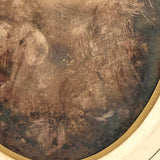 Moody, Much Tarnished Half Plate Daguerreotype Portrait of Woman with Ringlets
