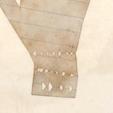 Antique Schoolgirl Cut Paper Hand, Framed